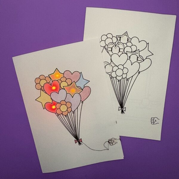 Kit carte bouquet clignotant