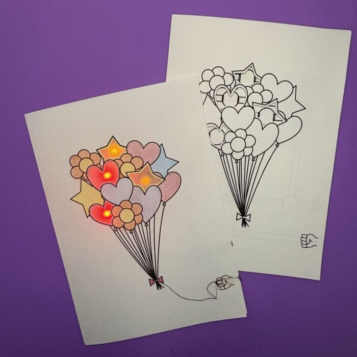Kit carte bouquet clignotant